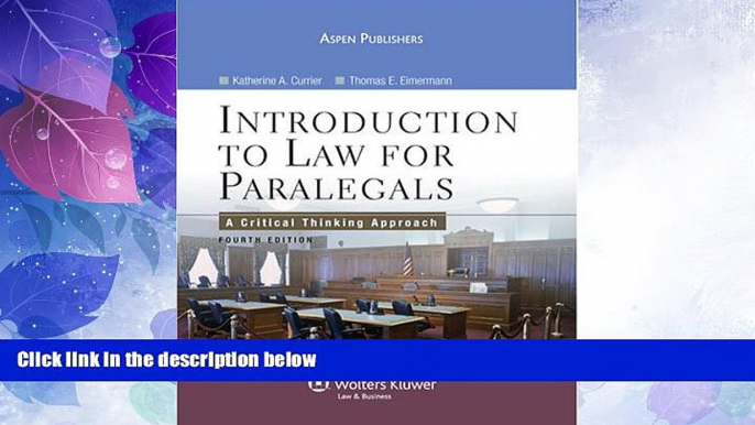 Big Deals  Intro To Law for Paralegals: A Critical Thinking Approach  Best Seller Books Best Seller