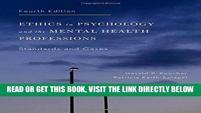 [Free Read] Ethics in Psychology and the Mental Health Professions: Standards and Cases Full Online