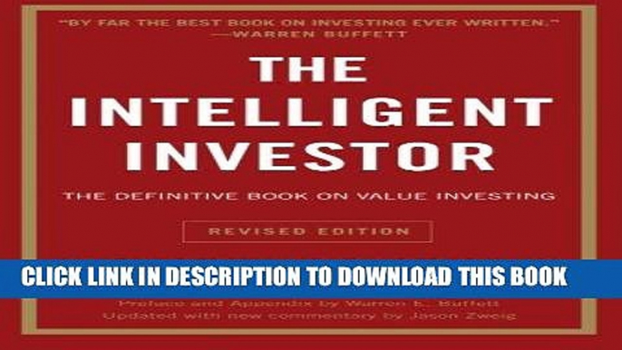 Best Seller The Intelligent Investor: The Definitive Book on Value Investing. A Book of Practical