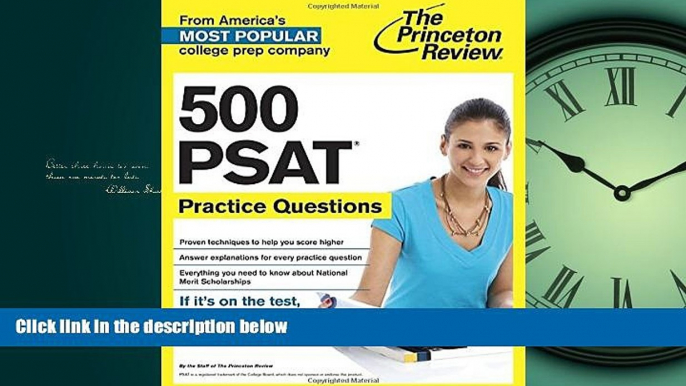 Online eBook 500 PSAT Practice Questions (College Test Preparation)