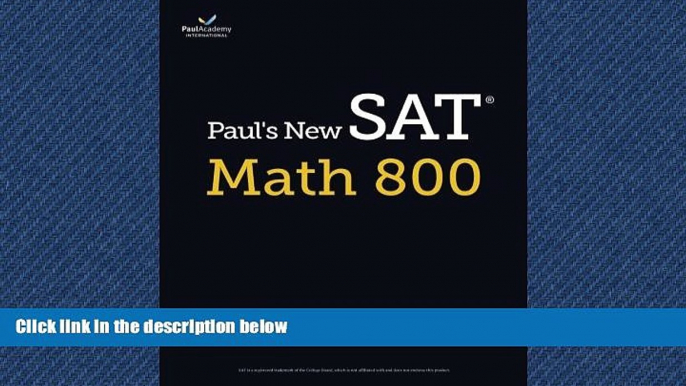 Choose Book Paul s New SAT Math 800