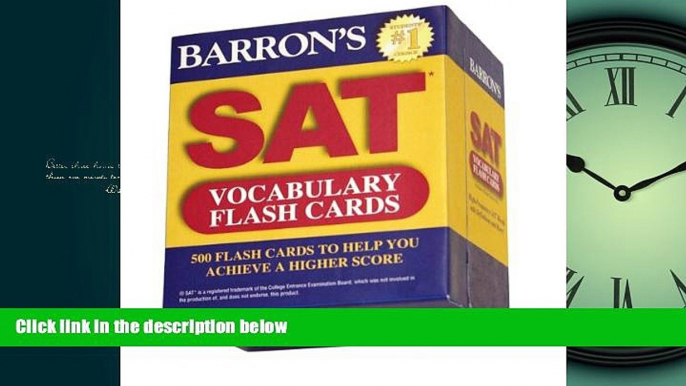 For you Barron s SAT Vocabulary Flash Cards