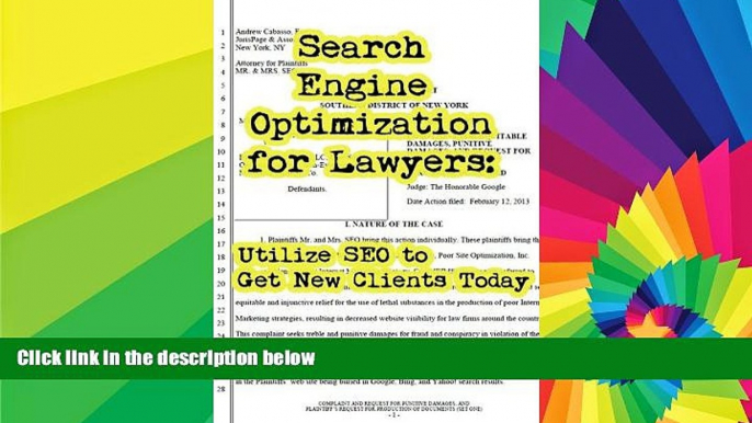 Full [PDF]  Search Engine Optimization for Lawyers: Utilize SEO to Get New Clients Today  Premium