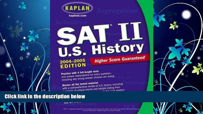 Online eBook SAT II: U.S. History 2004-2005 (Kaplan SAT Subject Tests: U.S. History)