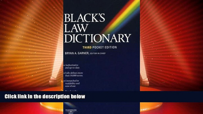 Big Deals  Black s Law Dictionary (Pocket), 3rd Edition  Best Seller Books Best Seller