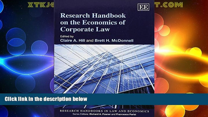 Big Deals  Research Handbook on the Economics of Corporate Law (Research Handbooks in Law and