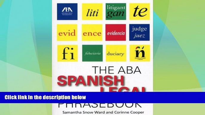 Big Deals  The ABA Spanish Legal Phrasebook  Best Seller Books Best Seller