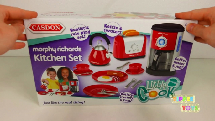 Breakfast Playset with Kettle Toaster and Coffee Maker Little Cook Kitchen Set from Casdon