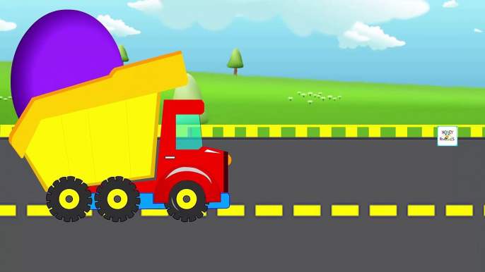 Colors Funny Cartoon Surprise Egg Balls Dump Truck, Kids Learning Videos, Colorfull Balls Colors