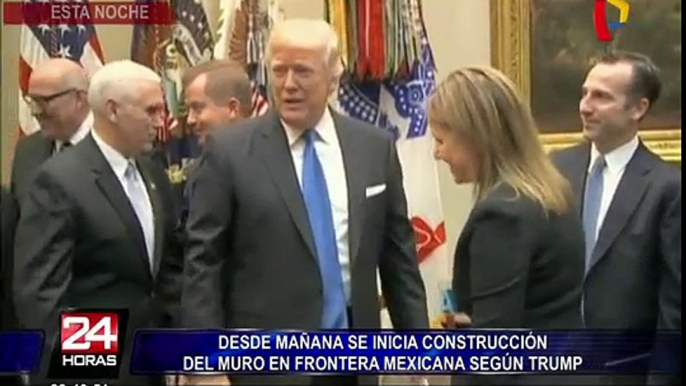 Donald Trump: mañana inicia construcción de muro fronterizo con México