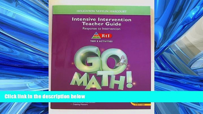 Pdf Online Go Math! Intensive Intervention Teacher Guide, Response to Intervention, RtI Tier 3