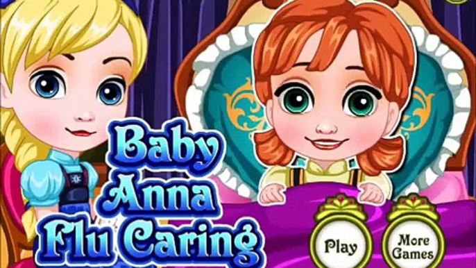 Frozen Baby Care Game Episodes-(Baby Anna Flu Caring Gameplay)-New Baby Princess Anna Games