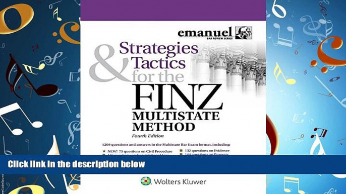 FAVORITE BOOK  Strategies   Tactics for the FINZ Multistate Method (Emmanuel Bar Review) (Emanuel