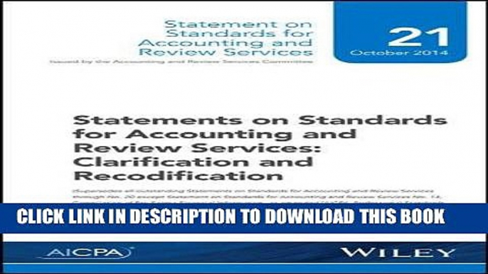 [Free Read] Statements on Standards for Accounting and Review Services: Clarification and