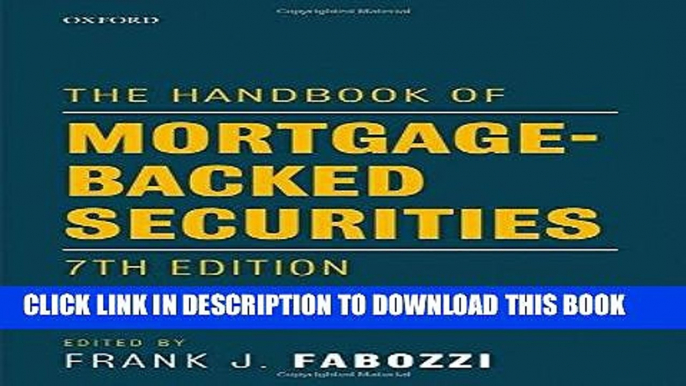 [Free Read] The Handbook of Mortgage-Backed Securities, 7th Edition Full Online