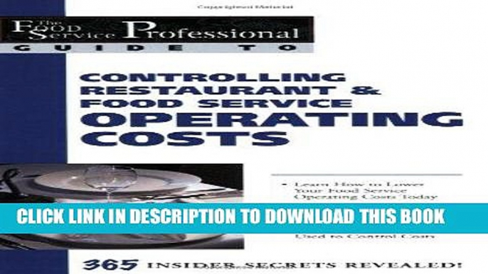 [READ] EBOOK The Food Service Professional Guide to Controlling Restaurant   Food Service