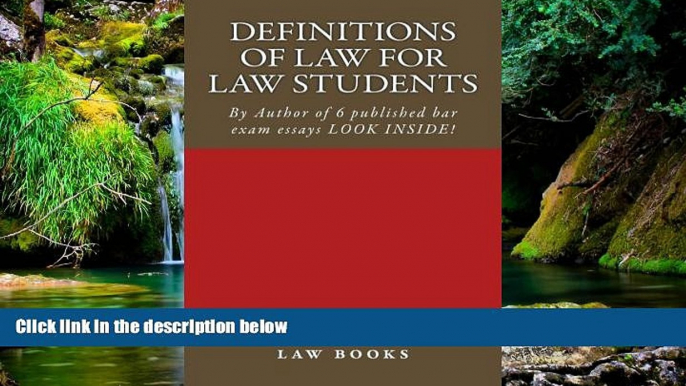 READ FULL  Definitions of Law For Law Students: 1L law defintions by author of 6 published bar