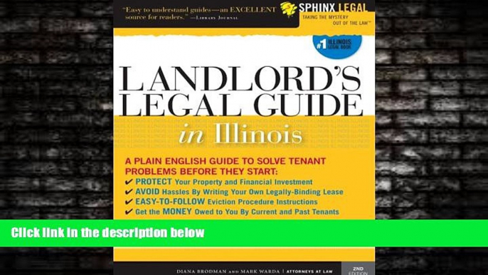 Big Deals  Landlord s Legal Guide in Illinois (Legal Survival Guides)  Full Ebooks Most Wanted