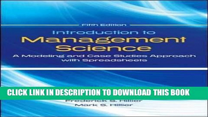 [Ebook] Introduction to Management Science with Student CD and Risk Solver Platform Access Card: A