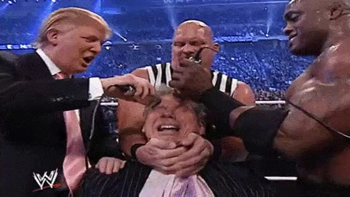 Donald Trump  in shaving McMahon’s head - WWE