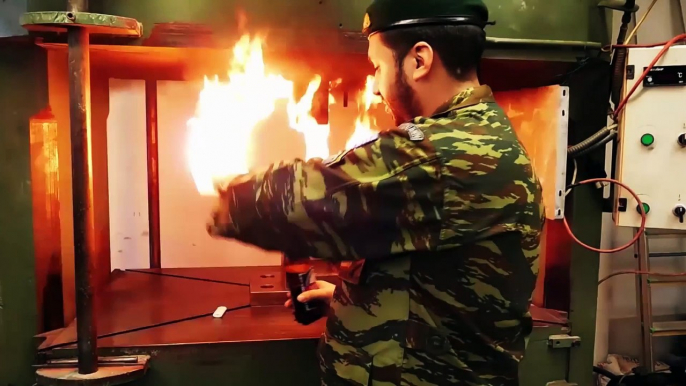 Hydraulic Press Creates Massive Explosion With Cleaning Prod