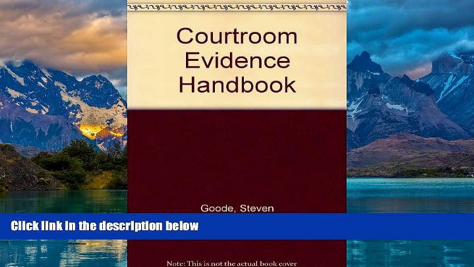 Big Deals  Courtroom Evidence Handbook  Best Seller Books Best Seller