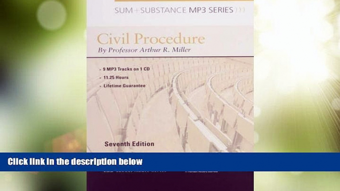 Big Deals  Sum and Substance Audio on Civil Procedure  Full Read Best Seller