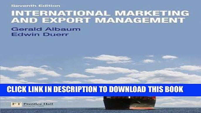 [PDF] International Marketing   Export Management (7th Edition) Full Online