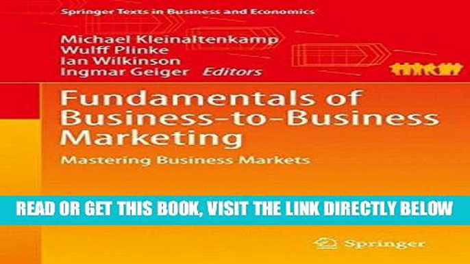 [Free Read] Fundamentals of Business-to-Business Marketing: Mastering Business Markets (Springer