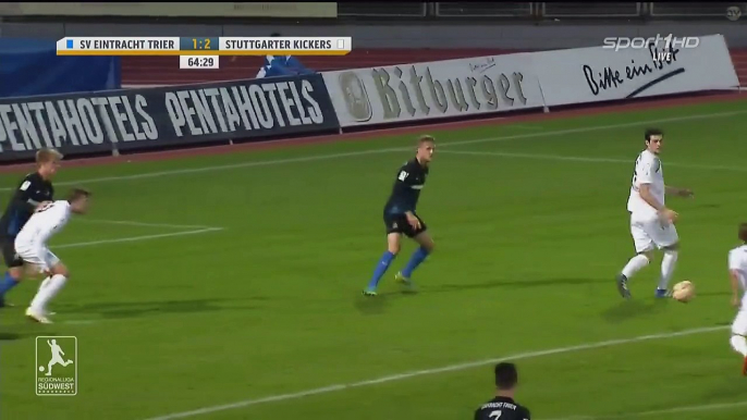 1-2 Sebastian Mannström Goal Germany  Regionalliga Süd-Südwest - 01.11.2016 Eintracht Trier 1-2 Stuttgarter Kickers