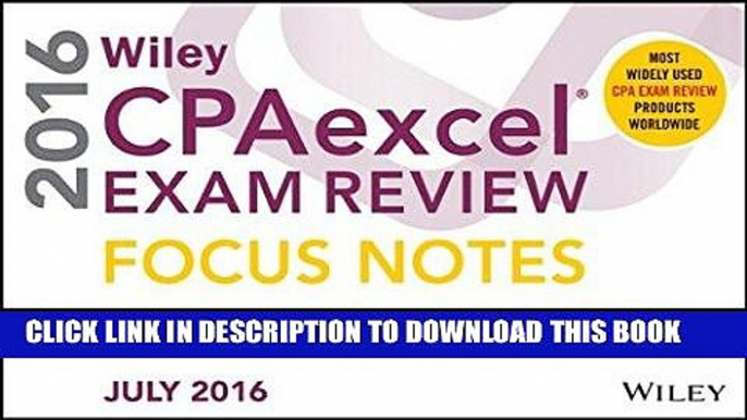 [Ebook] Wiley CPAexcel Exam Review July 2016 Focus Notes: Business Environment and Concepts