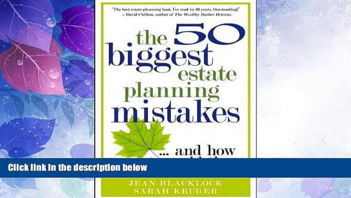 Big Deals  The 50 Biggest Estate Planning Mistakes...and How to Avoid Them  Best Seller Books Best