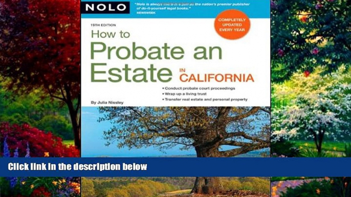 Books to Read  How to Probate an Estate in California  Best Seller Books Most Wanted