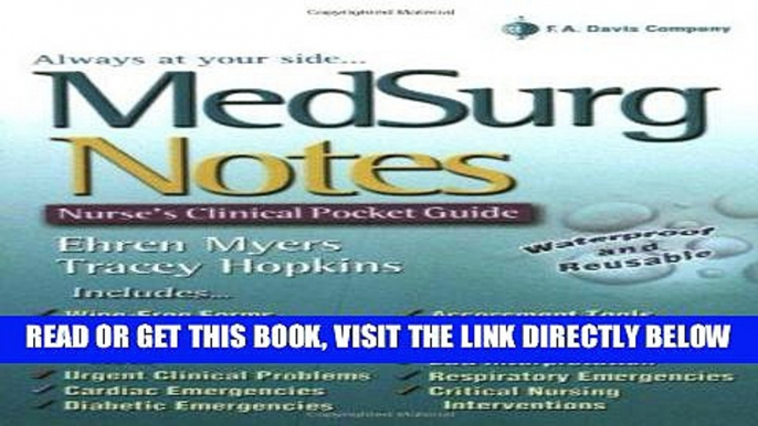 [READ] EBOOK MedSurg Notes: Nurses Clinical Pocket Guide BEST COLLECTION