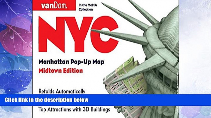 Deals in Books  Pop-Up NYC Map by VanDam - City Street Map of New York City, New York - Laminated