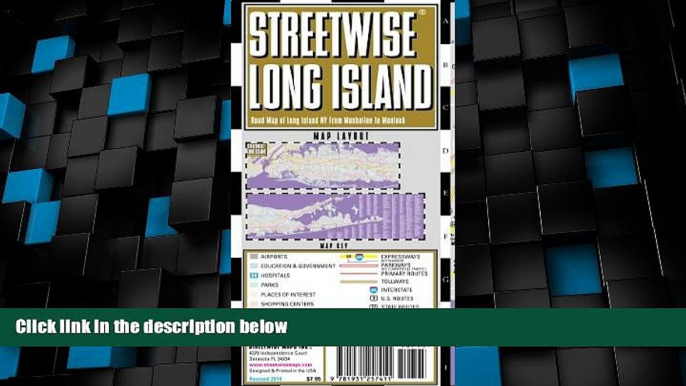 Deals in Books  Streetwise Long Island Map - Laminated Regional Road Map of Long Island, New York