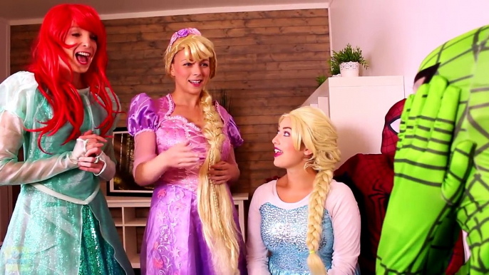 Frozen Elsa CAR BALLOON PRANK! w- Spiderman Maleficent Joker Anna Rapunzel Candy! Superheroes IRL -)