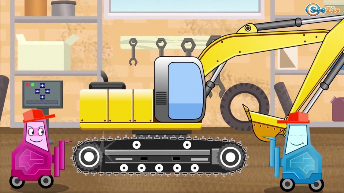 Diggers Cartoons - The Excavator - Construction Trucks Video for children - Kids Cartoons