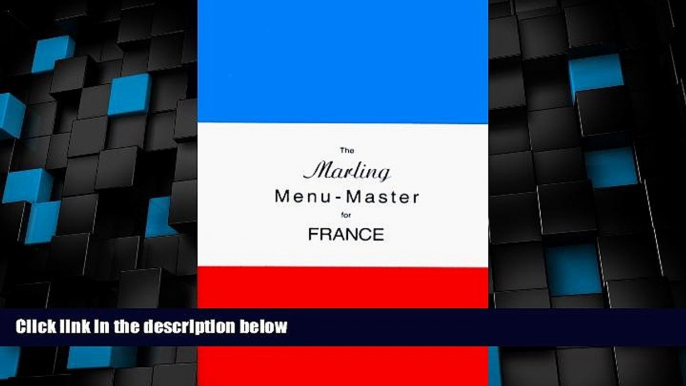 Big Deals  The Marling Menu-Master for France (Marling menu masters series)  Best Seller Books