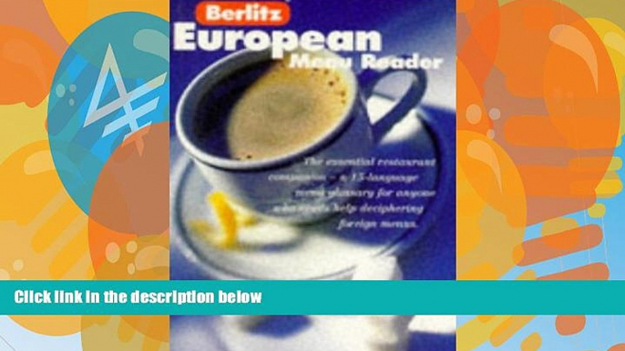 Big Deals  Berlitz European Menu Reader (Berlitz European Guides)  Best Seller Books Best Seller