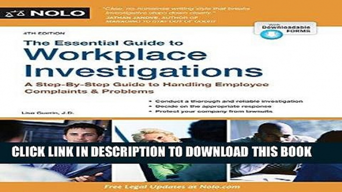 Read Now Essential Guide to Workplace Investigations, The: A Step-By-Step Guide to Handling