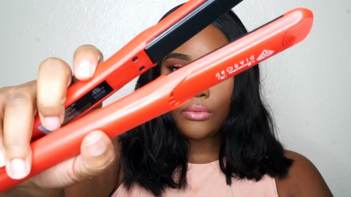 How I get my hair SUPER Straight feat Irresistible Me Dimond Flat iron