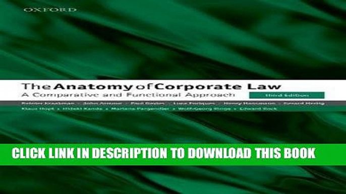 [New] Ebook The Anatomy of Corporate Law: A Comparative and Functional Approach Free Online