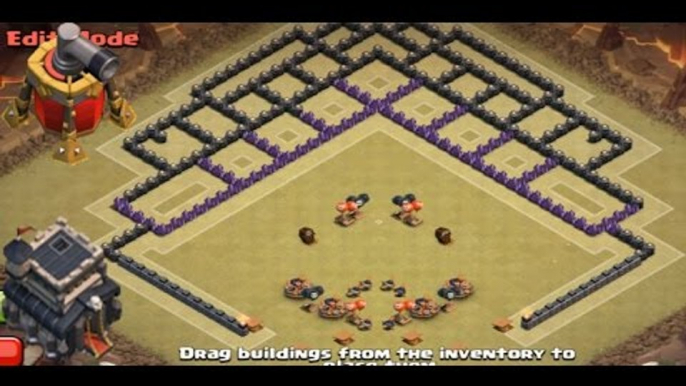 Clash of Clans  - Town Hall 9 war base Anti GOWIPE