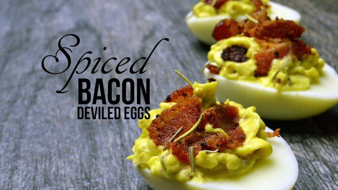 Keto Recipes - Spiced Bacon Deviled Eggs