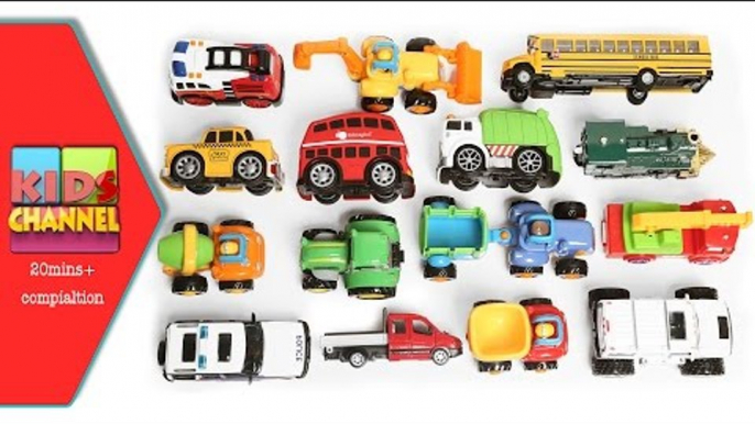 Learning Street Vehicles Names and Sounds for kids with toy Cars and Trucks