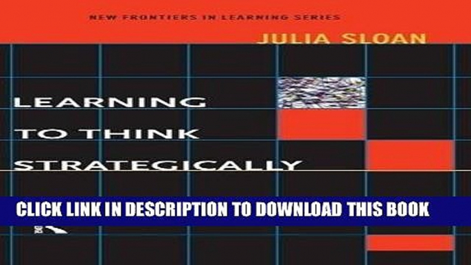 [READ] EBOOK Learning to Think Strategically (New Frontiers in Learning) ONLINE COLLECTION