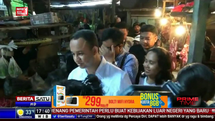 Anies Baswedan Berdialog dengan Pedagang Pasar