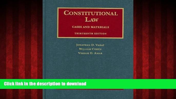 Buy books  Constitutional Law, Cases and Materials (University Casebooks) (University Casebook