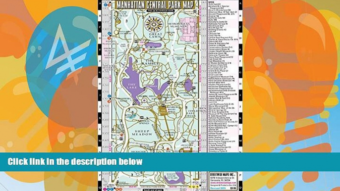 Best Buy Deals  Streetwise Central Park Map - Laminated Pocket Map of Manhattan Central Park, New